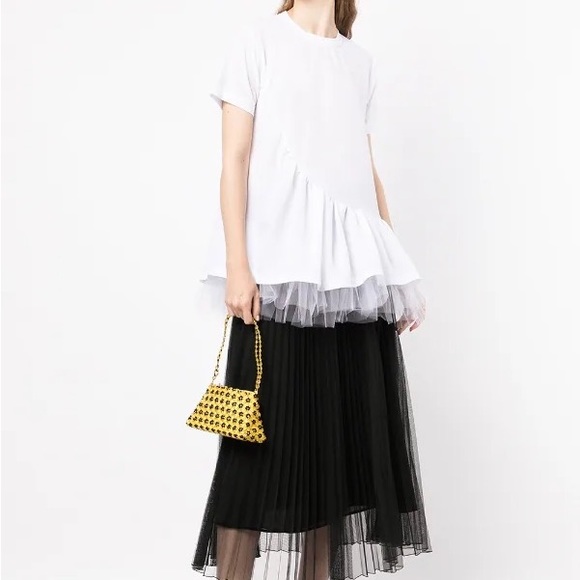 Comme Des Garçons tulle-nettling short-sleeve t-shirt - Picture 2 of 9